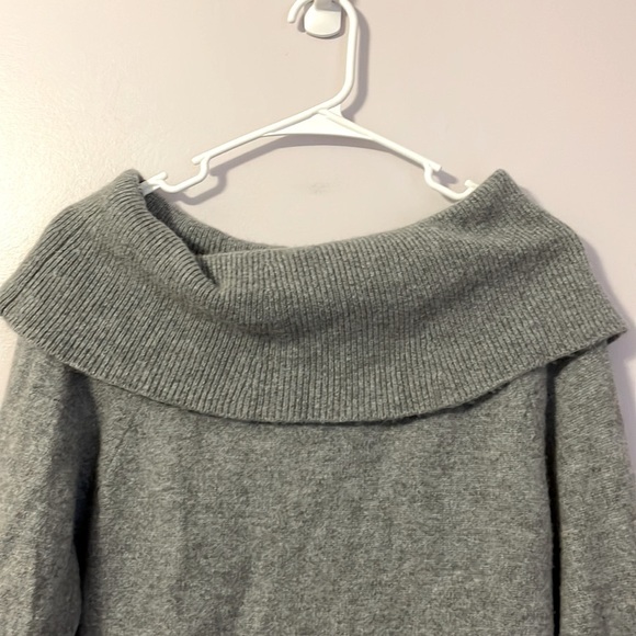 Paige Heather Gray Wool Blend Boatneck Cowl Izabella Sweater size M - Picture 10 of 14